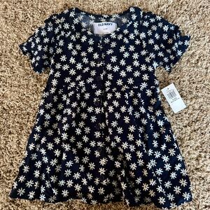 Old Navy Kids Navy Blue Floral Dress